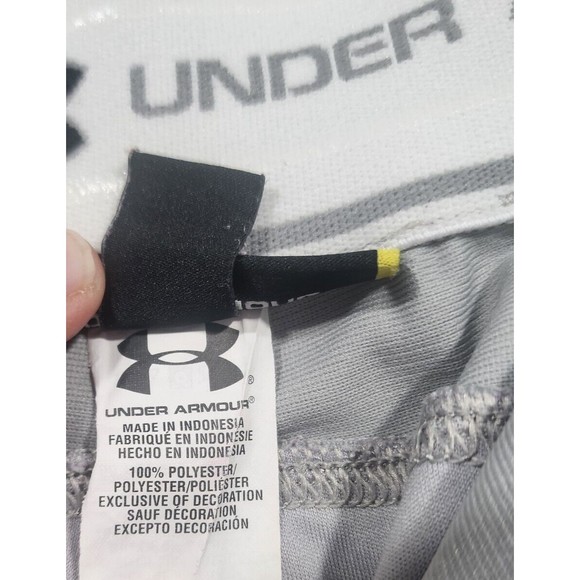 Under Armour Mens Pants Gray Solid 2XL Loose Button Fly 100% Polyester Athletic - Picture 3 of 16